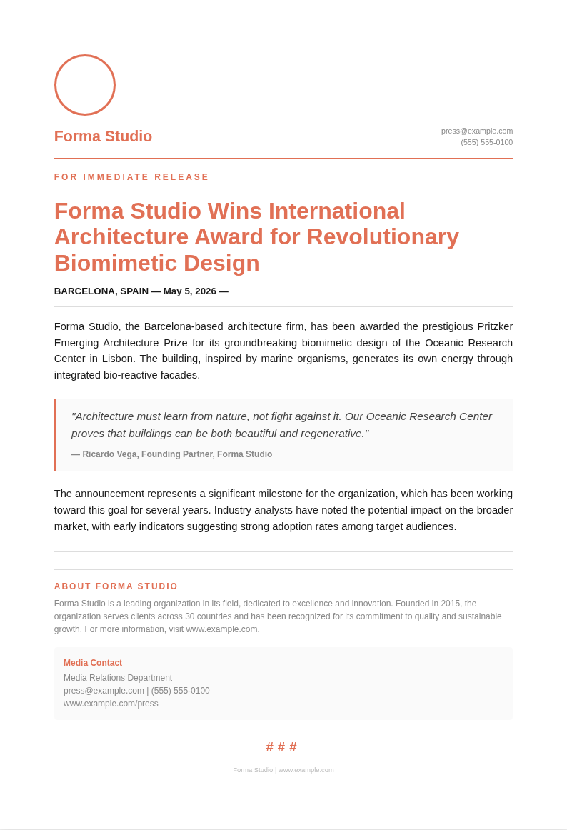 Abstract Geometric Press Release